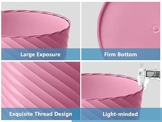 Lysam Bathroom Trash Can, 3 Pack 1.8 Gallons Small Trash Can with Trash Bags, Bathroom Garbage Can, Plastic Trash Bin, Round Waste Basket for Bedroom, Office, Compact Space (Pink Purple Green) - Image 4