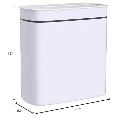 Sooyee 14 Liter Automatic Trash Can with lid,3.6 Gallon Touchless Trash Can or Kick,Garbage Cans for Kitchen,Bathroom,Office,Bedroom,Living Room,White - Image 8