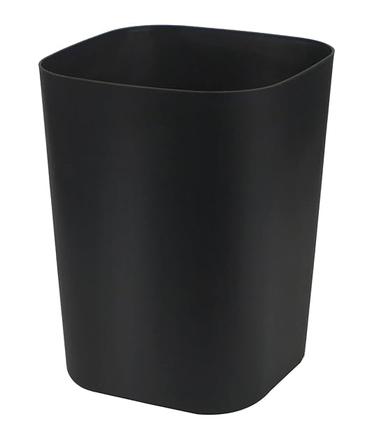 Besli 2 Gallon Small Trash Can Garbage Can Wastebasket for Bathroom Bedroom Kitchen Office (Black, 1 Pack) by Besli