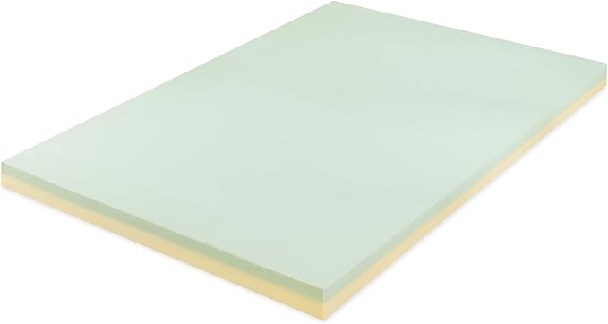 Zinus Green Tea Memory Foam Mattress Toppers, Twin (AZ-GTFT-300T)
