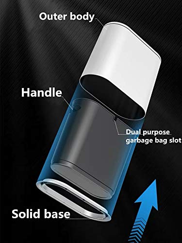 IEEK 12 Liter Rectangular Plastic Trash Can with Press Top Lid,White Modern Wastebasket Thin Trash Cans,3.2 Gallon Garbage Container Bin for Bathroom,Bedroom,Kitchen,Office and Powder Room - Image 5