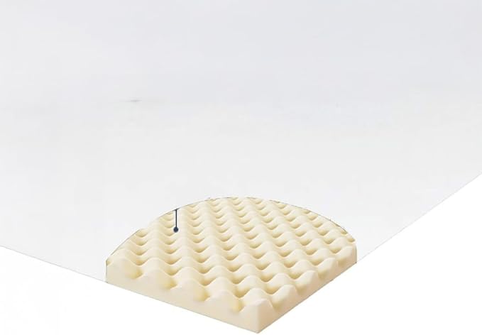 Gilbin Foam Mattress Topper, Egg Crate Hi-Density Foam Pad, Mattress Pad, and Bed Topper for Support (with Waterproof ZipperdCover, Todler Bed Size 27x52)