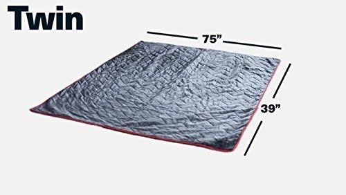 Alki Twilight Thermal Mattress Topper - Indoor or Outdoor Sleeping Pad Cover - Twin Mattress Topper - Insulated to Keep You Warm Naturally - Great for Camping, Hiking, Outdoors - 75 x 38 Inches