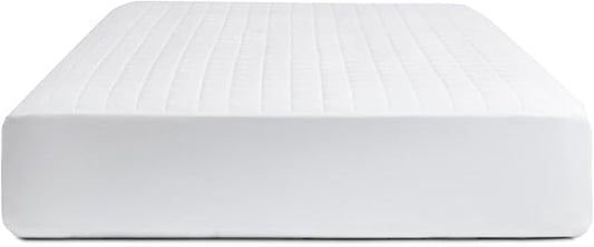 Boll & Branch Mattress Protector - Twin Size, White Cover - 1 Fitted Protector Included -Padded Fill, Soft, and Breathable - Hypoallergenic and Safe for Sensitive Skin