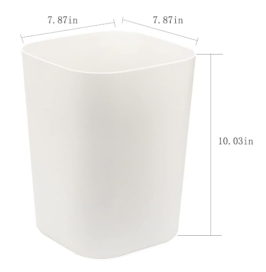 Besli 2 Gallon Small Trash Can Garbage Can Wastebasket for Bathroom Bedroom Kitchen Office (White+Black, 4 Pack) - Image 7