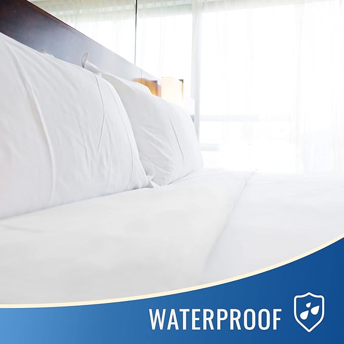 DMI Waterproof Mattress Protector, Mattress Pad, Waterproof Mattress Cover, Bed Pad and Bed Cover, Contoured Fitted Sheet, Twin (Pack of 24), White