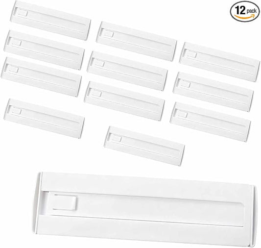 12 Pack Drawer Dividers for Clothes, 3.15" High 11.34"-19.69" Adjustable Expandable Dresser Drawer Organizer, Clear Plastic Separators for Dresser, Baby Clothing, Underwear by Unknown
