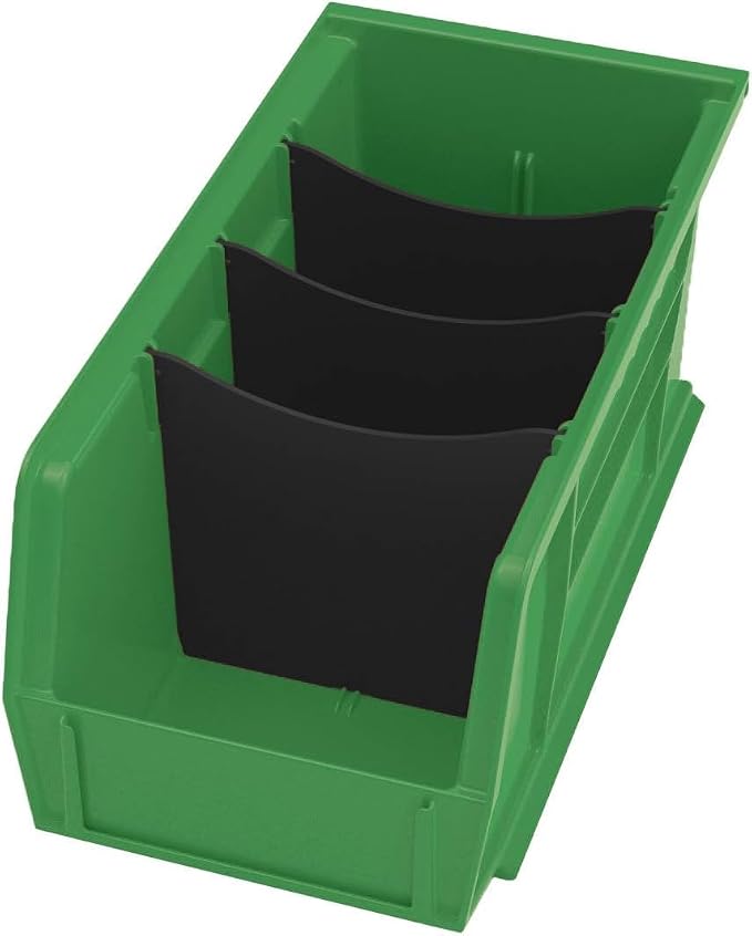 Akro-Mils 30230 AkroBins Plastic Storage Bins, Space-Saving Stackable Bins for Garage, Pantry, Craft Organization, 11" x 5" x 5", Green, 12-Pack - Image 11