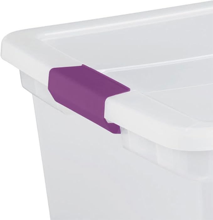 Sterilite 6 Pack 66 Quart ClearView Latch Box, Stackable Organizer Bins with Latching Lids - Clear Plastic Organization Containers for Closet, Bedroom, Shelving Units and Everyday Home Storage - Image 9