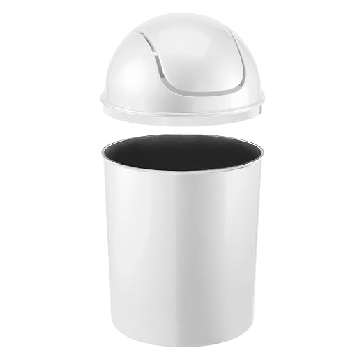 Umbra Mini 1-1/2-Gallon Swing-Top Waste Can, White - Image 4