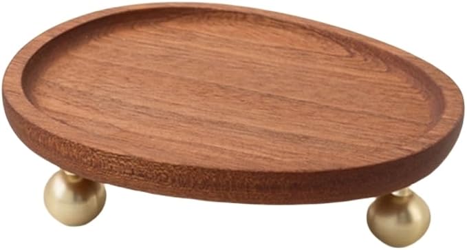 Wooden Jewelry Display Tray, Mothers Day Gifts Presentation Tray, Organizer for Rings, Necklaces, Earrings, Catchall Holder, Trinket Dish, Key Tray (Oval) - Image 5