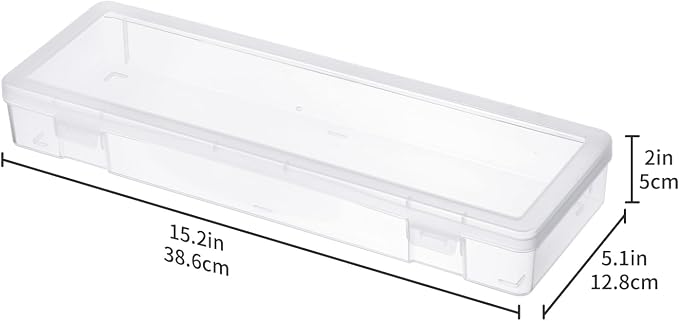 novelinks Plastic Clear Storage Containers for Organizing, Craft Storage Organizers and Stackable Storage Bins with Lids for Pencil Box, Bead, Cookie Cutter, Board Game (6 Pack Large) - Image 3