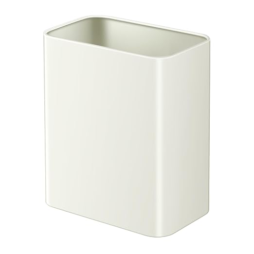 TIPGO Small Metal Trash Can, 2.1 Gallon Slim Trash Can for Bathroom, Wastebasket Garbage Bin for Bedroom, Office, Kitchen, Under Sink (Cream) by TIPGO