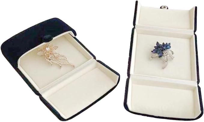Navy Blue High End Luxurious Velvet Jewelry Box for Brooch Honorary Pin Badge Box Special Presentation Premium Grade Unique Design (Jewelry is not included) - Image 8
