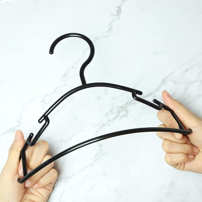 GoodtoU Toddler Hangers Plastic Hanger for Toddler Clothes Baby Hangers 60 Pack Kids Children Hanger Black - Image 4