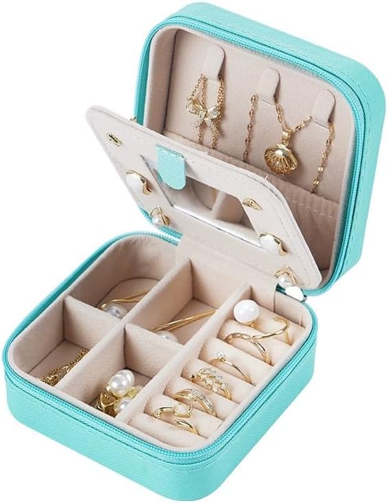 Compact And Secure Jewelry Boxes For Women Small Jewelris Box For Travel Portable Case With Lock And Key Beautiful Jewelry Organizer Storage Solution by Unknown
