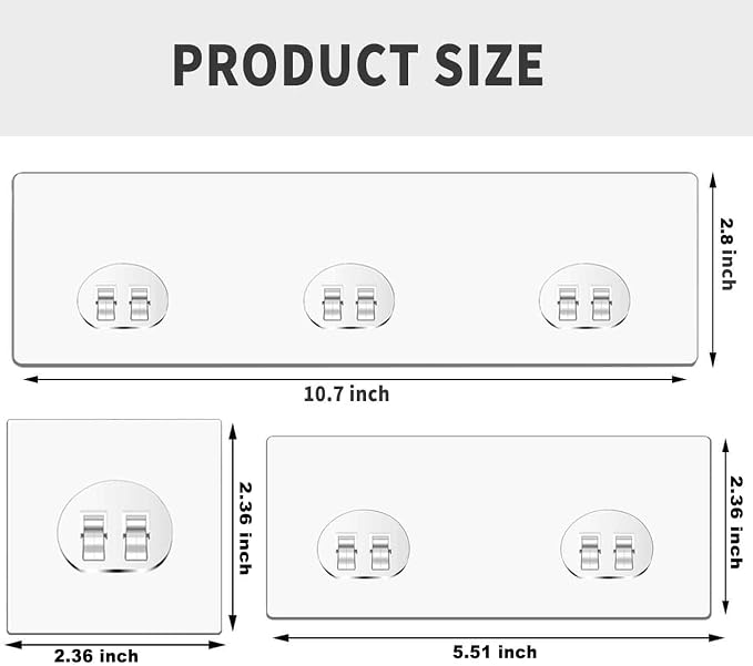 14PCS Shower Caddy Adhesive Replacement,Shower Shelves Adhesive Strip Pad Shower Organizer Sticker Replacement Bathroom Heavy Duty Strong Sticky Wall Adhesive No Drilling Strong Transparent Adhesive - Image 3