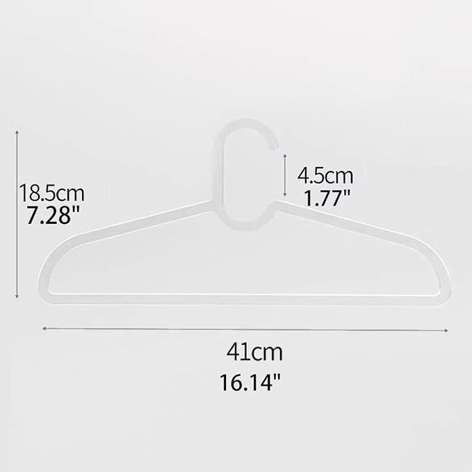 Clothes Hangers 30 Pack, 16" Heavy Duty Coat Hanger, Clear Acrylic Hangar, Non-slip Short Neck Hanger for Closet, Space Saving Slim Thin Perchas for Adult Suit, T-shirt, Jacket, Dress, Blouse Clothing - Image 5