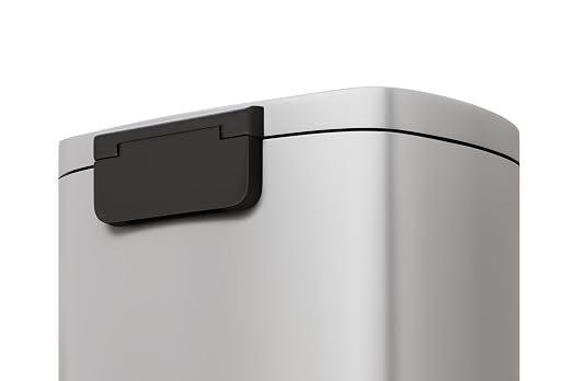 Garvee 13 gal / 50 L Metal Kitchen Trash Can with Lid, Large Rustproof Garbage Can for Kitchen, Step-on Trash Bin with Inner Bucket, Rear Handle, Soft Close Lid, White - Image 8