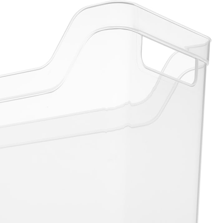 Sterilite Narrow Shelf Bin with Handles, Plastic Storage Container for Organizing Shelving, Closet, Pantry, and Countertops, Clear, 6-Pack - Image 3