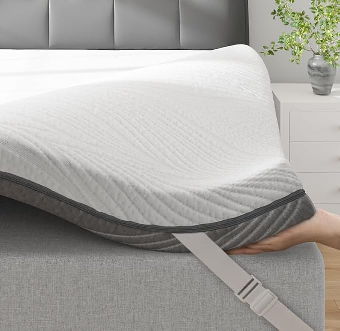 EnHomee 3 Inch Memory Foam Mattress Topper, King Mattress Topper for Back Pain and Washable Tencel Cover for Master Bedroom, Guest Room, Soft & Pressure Relief & Breathable, CertiPUR-US Certified