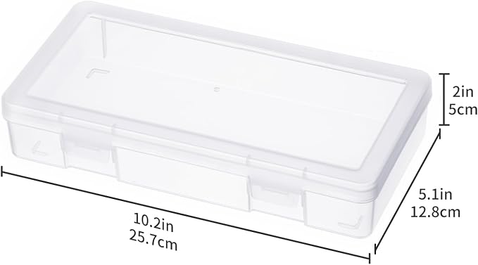 novelinks Plastic Clear Storage Containers for Organizing, Craft Storage Organizers and Stackable Storage Bins with Lids for Pencil Box, Bead, Cookie Cutter, Board Game (9 Pack Medium) - Image 3