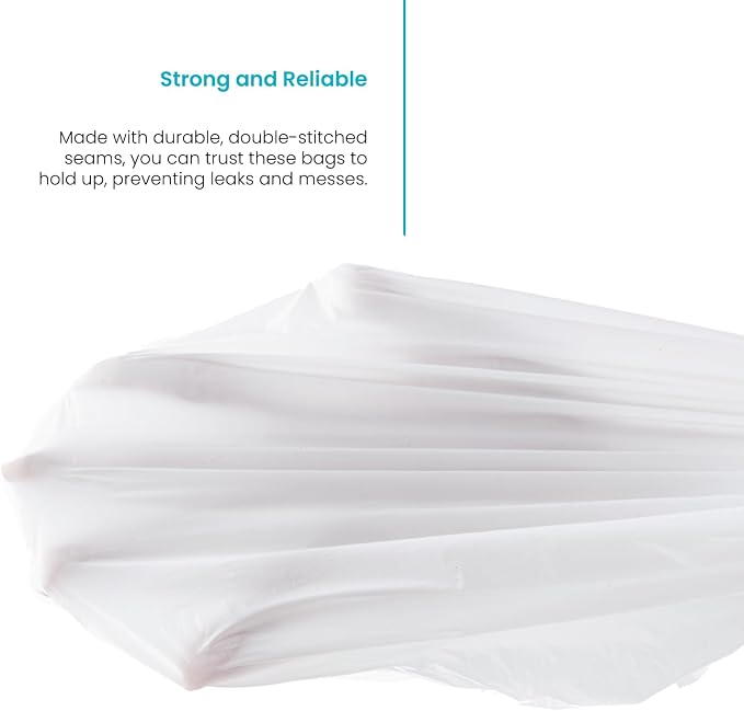 Home Zone Living 12 Gallon Kitchen Trash Bags with Drawstring Handles, Heavy Duty Custom Fit Design for Standard 45 to 50 Liter Kitchen Trash Cans, Code 45S, 30-Count - Image 3