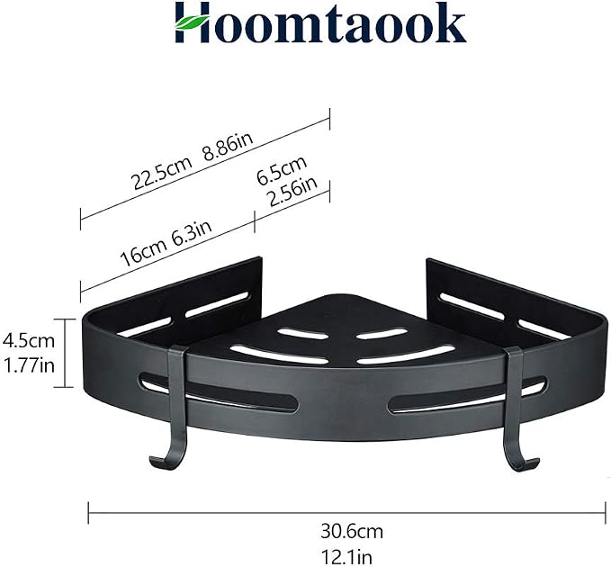Hoomtaook Adhesive Corner Shelf Bathroom Shower Caddy Organizer for Kitchen Toilet No Drilling 2-Tier Bathroom Corner Shelves Shower Caddies - Image 6