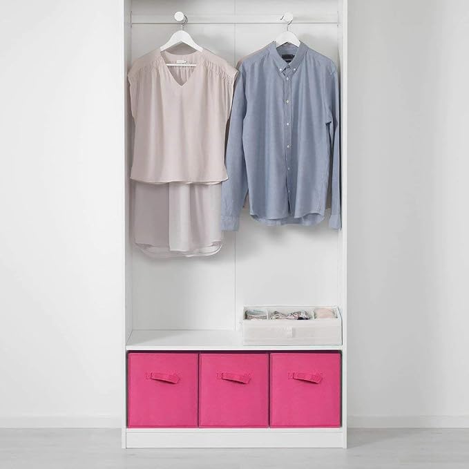 ShellKingdom Storage Bins, Foldable Fabric Storage Cubes And Cloth Organizer Drawer For Closet And Toys, 2 Pack (Fuchsia) - Image 3