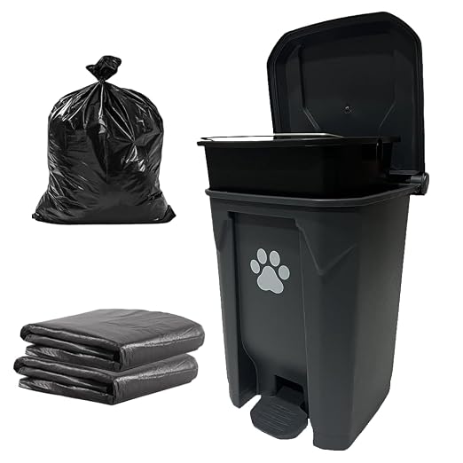 Dog Poop Trash Can Outside 20L with Waste Bags Outdoor Dog Poop Trash Can for Backyard with Lid Foot Pedal and Removable Inner Bucket by CCAATVGPOOPERSCOOPER