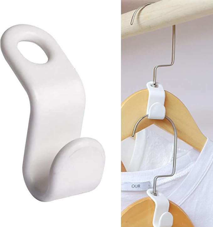 Otylzto 100PCS Closet Space Saver, Clothes Hanger Connector Hooks, Small Organization, Hanger Hooks by otylzto