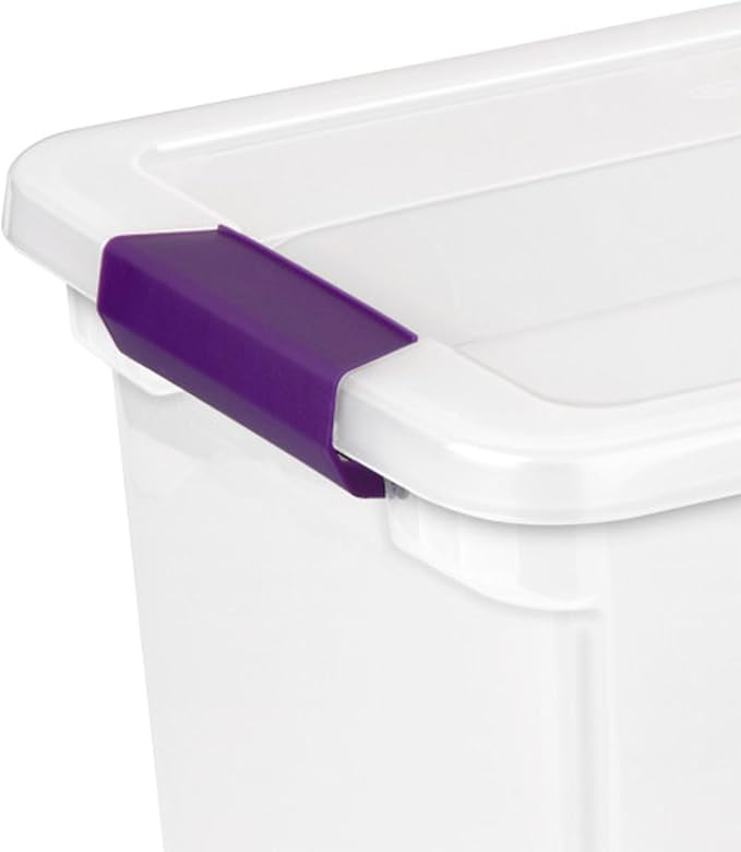 Sterilite 24-Pack 27 Quart ClearView Latch Box, Stackable Organizer Bins with Latching Lids - Clear Plastic Organization Containers for Closet, Bedroom, Shelving Units and Everyday Home Storage - Image 7