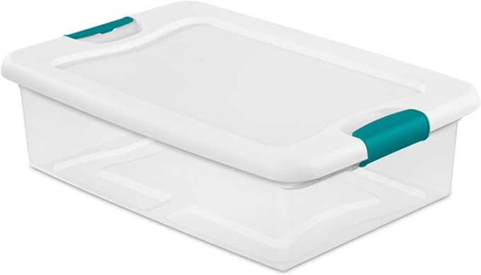 Latching Storage Box, See-Through Base, 32-Qt - Image 9