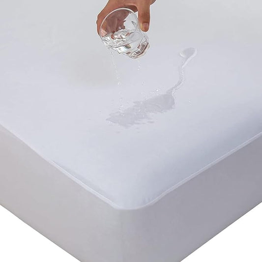 Waterproof Twin Mattress Protector Ultra Soft Smooth Top Fitted Matressprotector Cover with Stretchy Pocket