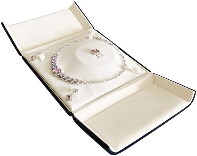 Premium Grade High End Presentation Blue Velvet Jewelry Box for Ring Necklace Bracelet Whole Set (Jewelry is not included) - Image 8