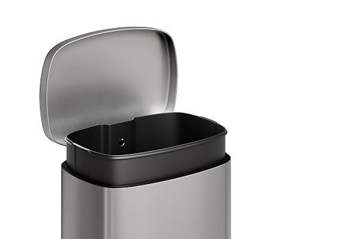 Garvee Step-on Stainless Steel Kitchen Trash Can - 13 Gal / 50 L Large Capacity, Rustproof Metal Garbage Bin with Soft Close Lid, Removable Inner Bucket & Rear Handle - Image 9