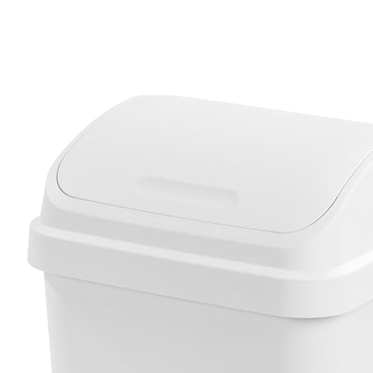 Sterilite 8-Pack Swing Top Wastebasket, Sleek Square Profile Trash Can, 13 Gallon, White - Modern Garbage Bin for Kitchen, Bathroom, Garage and Workspace, Fits 13 Gal Liners - Image 7