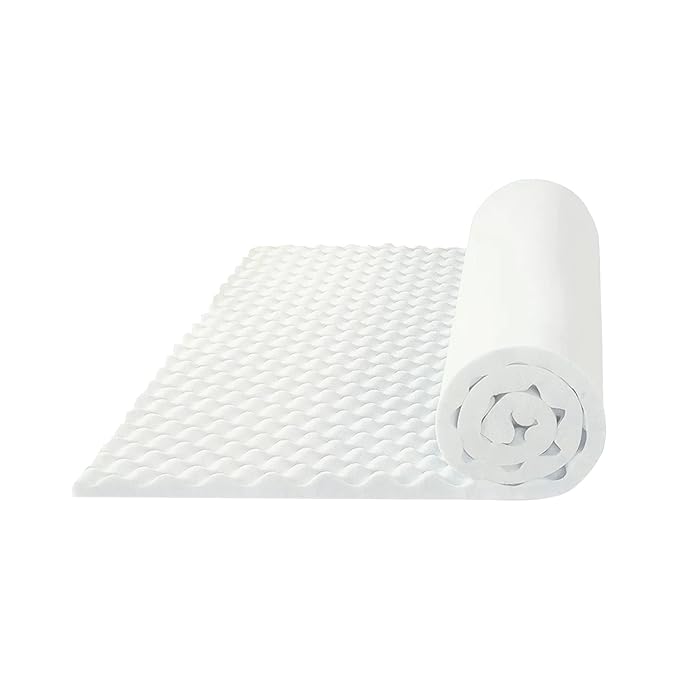 Zayton 2-inch Convoluted Foam Mattress Topper with Egg Shell Design | Breathable, Soft, and Comfortable Bed Toppers for Back Pain, Orthopedic Support for Better Sleep, Full, Green