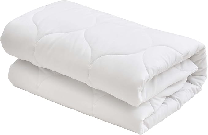 Kingnex 60x75 RV Short Queen Mattress Topper Breathable Quilted Fitted Fluffy Pillow Top Mattress Pad