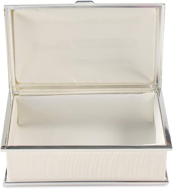 LASODY Rectangular Pearl Metal Jewelry Box Jewelry Organizer Box Jewelry Chest,Trinket Boxes For Women,Mother Day Anniversary Wedding Gifts - Image 3