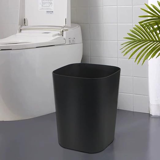 Besli 2 Gallon Small Trash Can Garbage Can Wastebasket for Bathroom Bedroom Kitchen Office (Black, 1 Pack) - Image 3