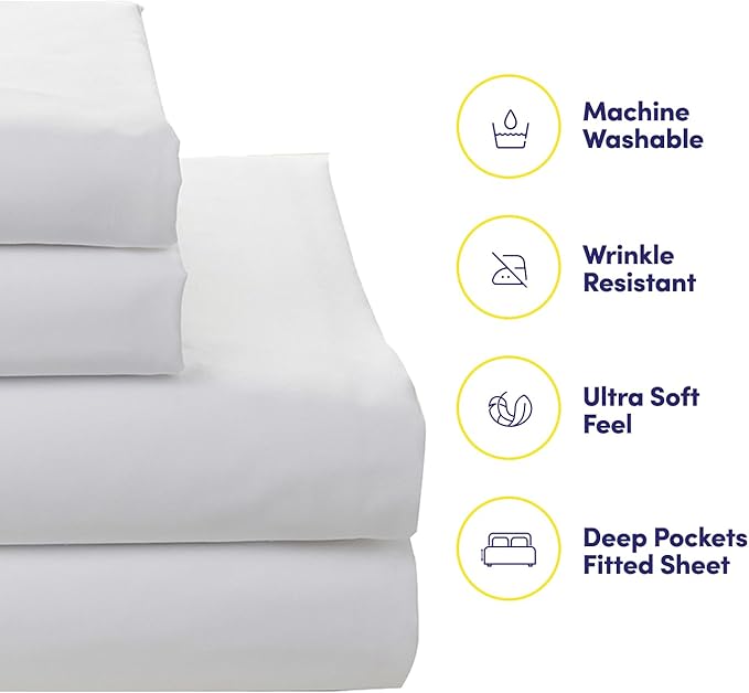 Sweet Home Collection 7 Piece Comforter Set Bag Solid Color All Season Soft Down Alternative Blanket & Luxurious Microfiber Bed Sheets, Genova, Full