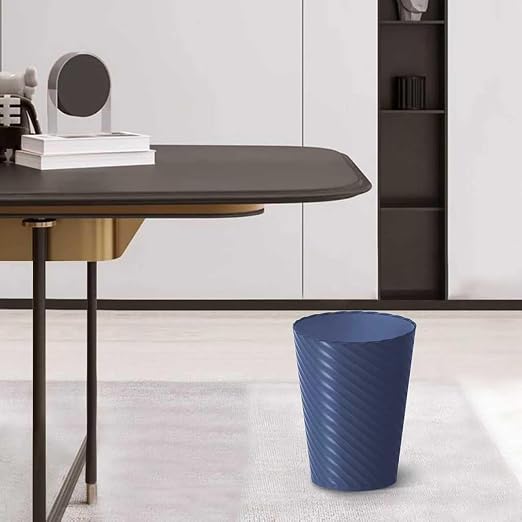 Lysam Bathroom Trash Can, 3 Pack 1.8 Gallons Small Trash Can with Trash Bags, Bathroom Garbage Can, Plastic Trash Bin, Round Waste Basket for Bedroom, Office, Room (White Blue Grey) - Image 5