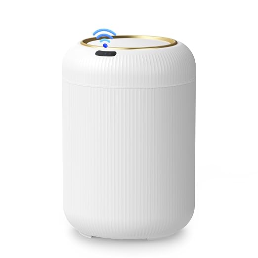Automatic Motion Sensor Bathroom Trash Can with Lid, 3 Gallon Touchless Trash Bin, Smart Plastic Electric Garbage Cans Small White Wastebasket for Office, rv, Bedroom, Living Room - Image 8