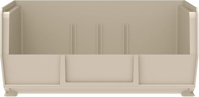 Akro-Mils 30235 AkroBins Plastic Storage Bins, Space-Saving Stackable Bins for Garage, Pantry, Craft Organization, 11" x 11" x 5", Stone, 6-Pack - Image 9