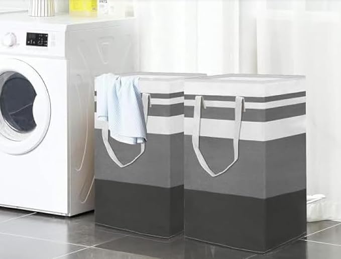2-Pack Large Laundry Bag, Waterproof,Collapsible Tall Clothes Hamper with Extended Handles for Clothes Toys in the Dorm and Family,NO have Wire frame！ not stand up! - Image 7