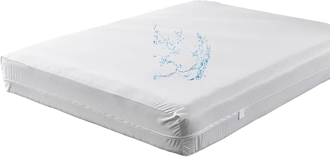 Kingnex 54x72x6 Zippered Sleeper Sofa Full Mattress Encasement Cover Waterproof 6 Sided Mattress Protector for Sofa Bed