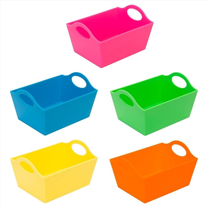 Simplify Neon, 10 Pack, Mini Storage Containers, Bins, Drawer, Office Organization, Good for Toys, Hair Accessories, Bobby Pins, Q-Tips, Small Items - Image 2