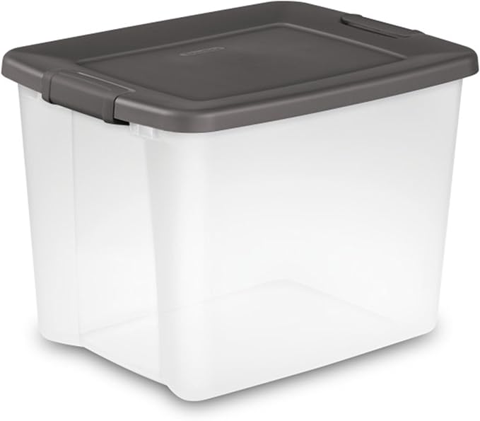 Sterilite 6-Pack ShelfTote, Clear Plastic Storage Bins with Lids, 50 Quart, Gray - Stackable Organizing Container Boxes for Closet, Bathroom, and Office - Image 6