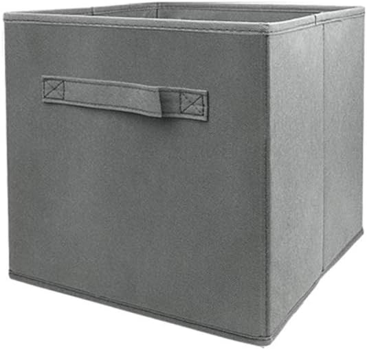 EBIGIC Mini Size 1-Pack Cube Storage Bins 9.0"x7.5"x7.5" Fabirc Foldable Closet Toy Organizer Collapsible Cloth Gray - Image 8